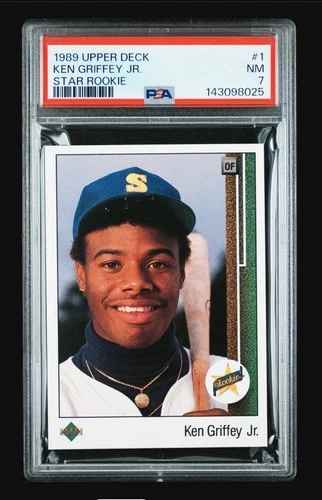 Ken Griffey Jr. 1989 Upper Deck Star Rookie #1 PSA 7 Iconic Card!