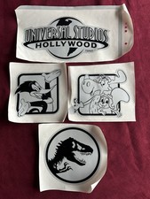 4 UNIVERSAL STUDIOS SELF ILLUMINATING STICKERS