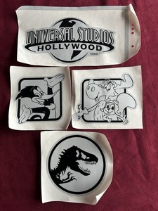 4 UNIVERSAL STUDIOS SELF ILLUMINATING STICKERS