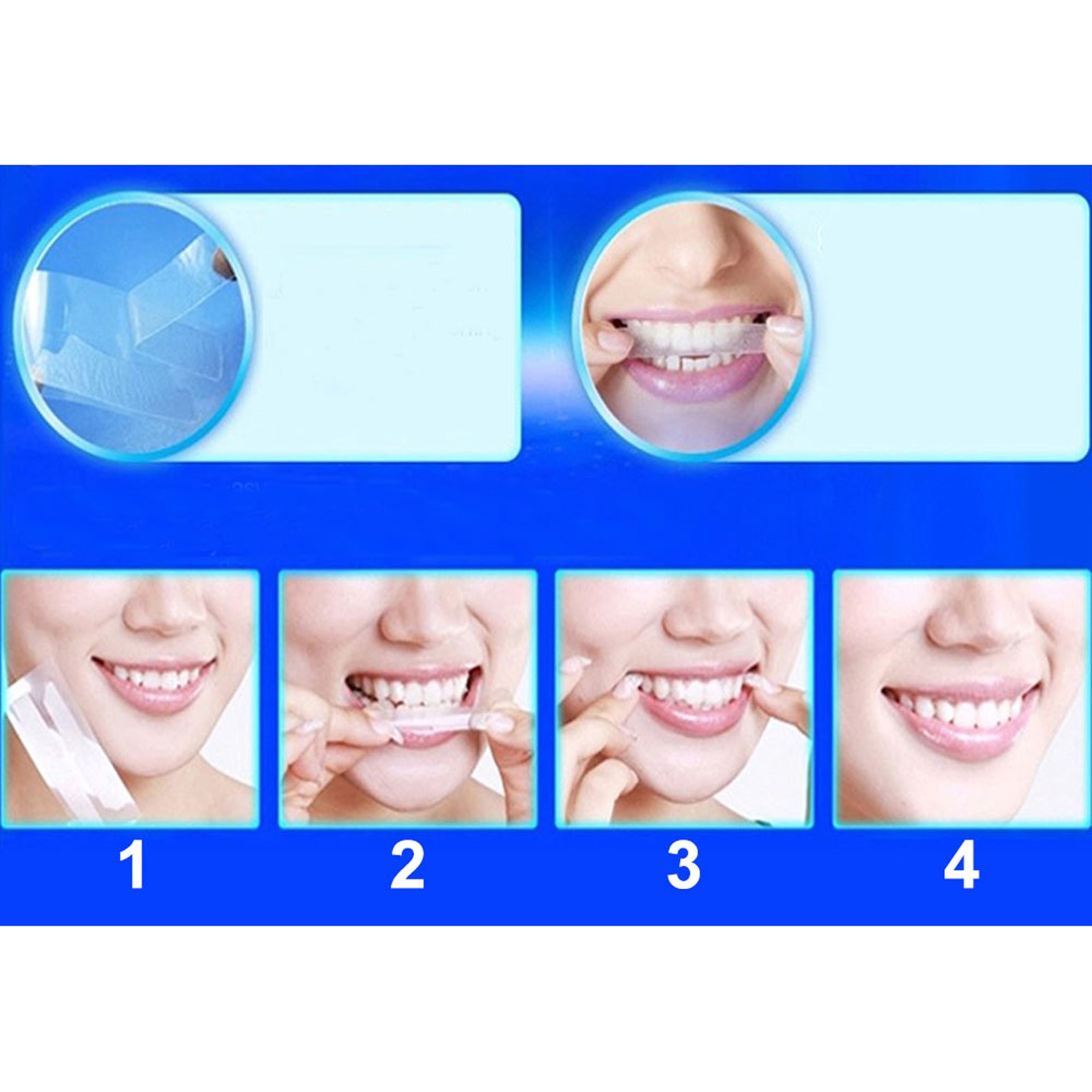 NEW 14PAIRS Dental White Advanced Teeth Whitening Stickers Teeth Whitener Strips