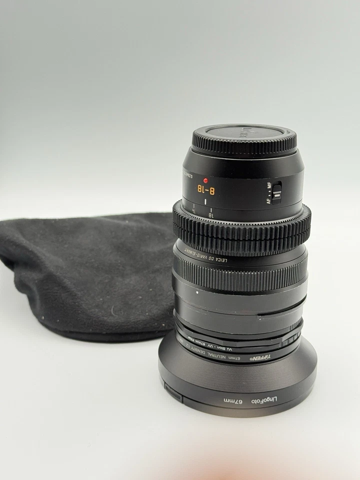 Lente de cámara profesional Panasonic LUMIX de 8-18 mm como nueva G LEICA DG VARIO-ELMAR Foto 2 de 4