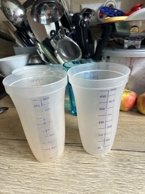 Tupperware 2x Mix Fix 500 ml D10 Shaker Ersatzteil - Schrift unvollständig