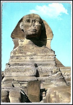Vintage 1960s Great Sphinx Gizeh Egypt UAR Kodak Ektachrome Postcard K080