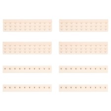 4Set Women's Bra Extenders 7.4" Wide 3 Hook Bra Back Clips Extension Beige