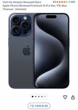 Apple iPhone 15 Pro Max - 1 TB - Black Titanium (Unlocked) for