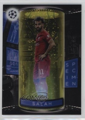 2022 Chrome UEFA Club Competitions Specimens Yellow Refractor Mohamed Salah 4vc