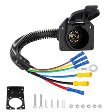 7 Way RV Trailer Light Connector Socket 7 Pin Truck Plug Quick Converter 7 Pin