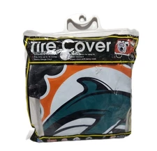28 Inch Miami Dolphins Team Logo Heavy Gauge Vinyl Spare Tire Cover