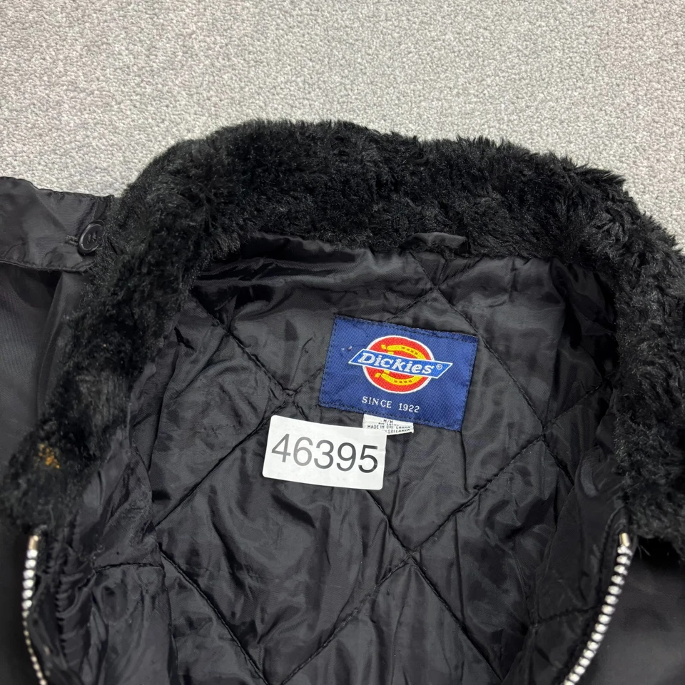 Dickies Jacket Adult Medium Black Chore Work Wear Bomber Lined Coat Mens* - image 4 of 4