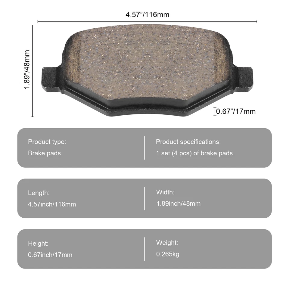 Задние керамические тормозные колодки для Lincoln MKS MKT MKX Ford Edge Explorer Flex Taurus - Изображение 2 из 2
