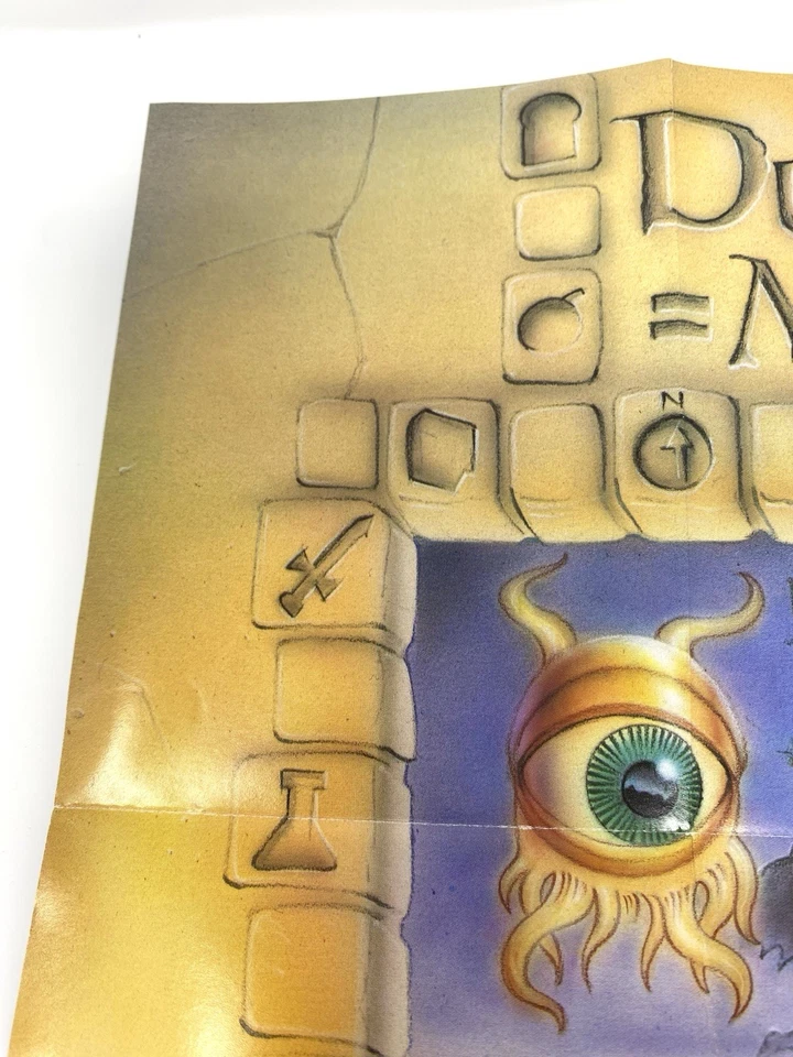 Dungeon Magic: Sword of the Elements NES Pack-In Póster/Mapa Taito Nintendo Foto 2 de 4