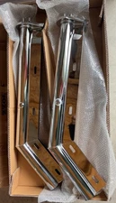 27" Pair Angled Spring Loaded Mud Flap Hanger for Semi Truck 1-1/8" Bolt Spacing