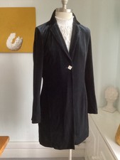 Vintage Velvet Coat 10 Long Jacket Victoriana Witchery Steampunk Collared