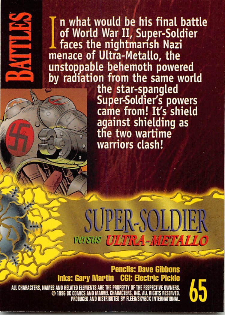アメコミ　カード 1996 Fleer DC/Marvel Amalgam #65 Super Soldier | eBay