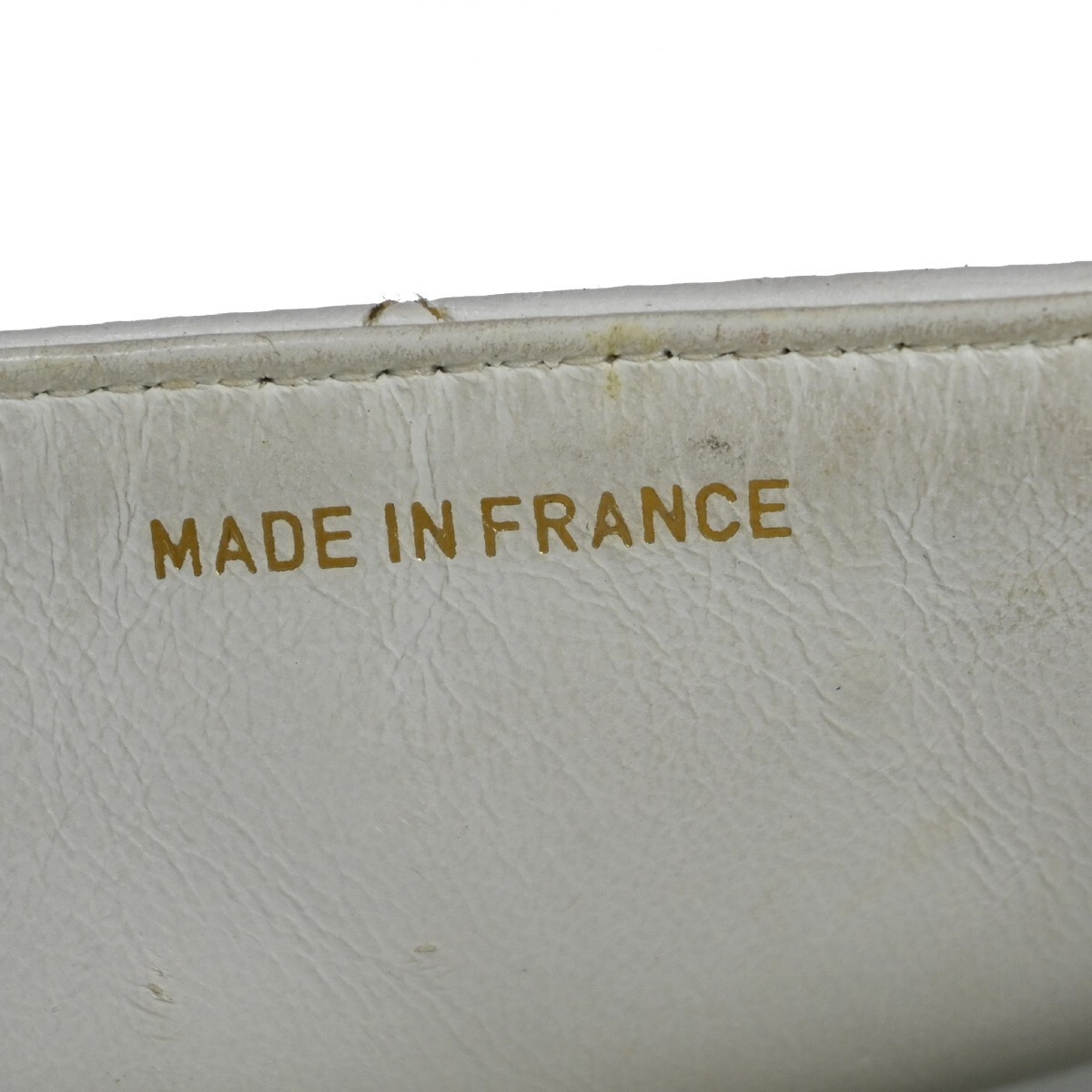CHANEL CC Logo Matelasse Chain Shoulder Bag Leather White