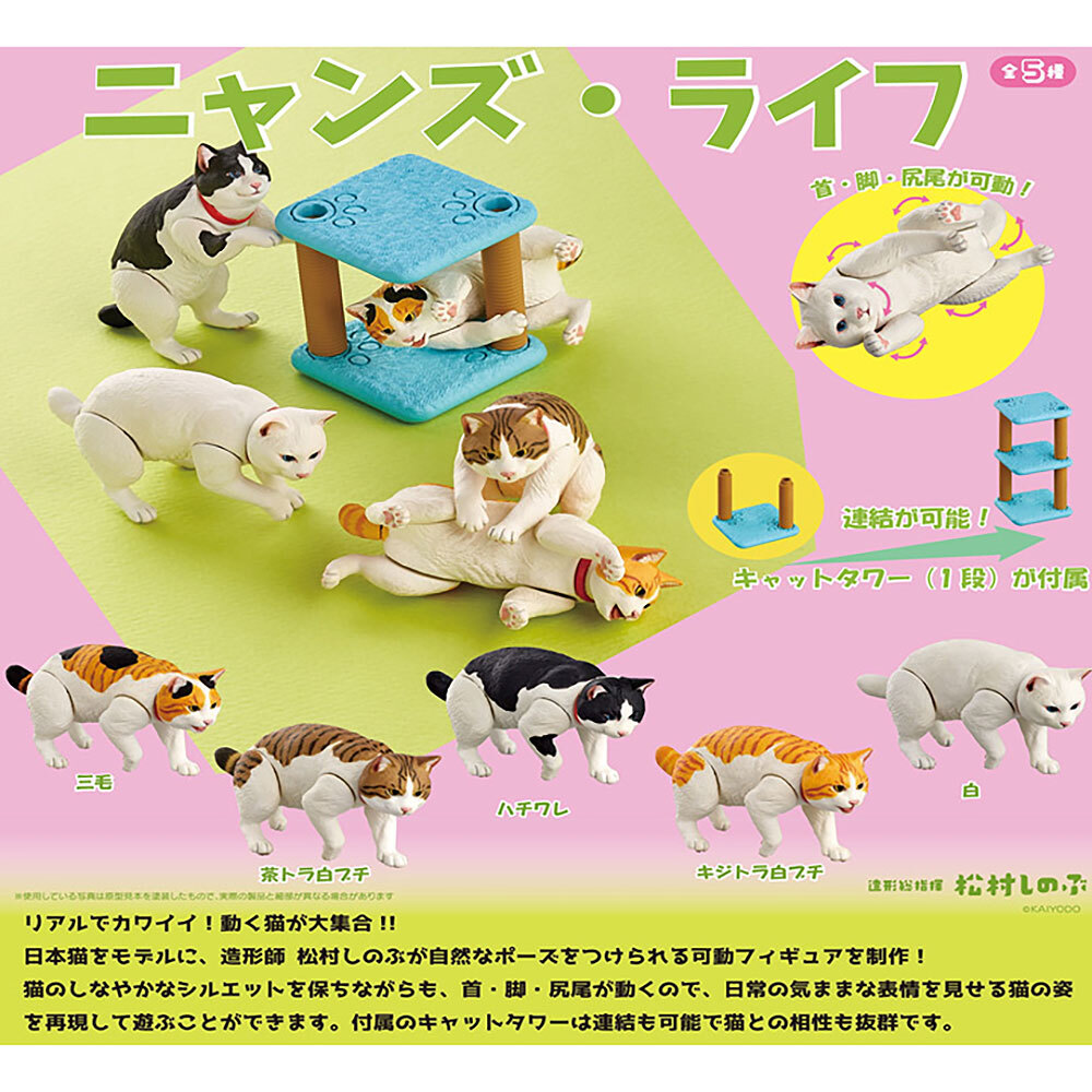 CapsuleQ Museum Nyans Life Cat Action Figure Collection | eBay