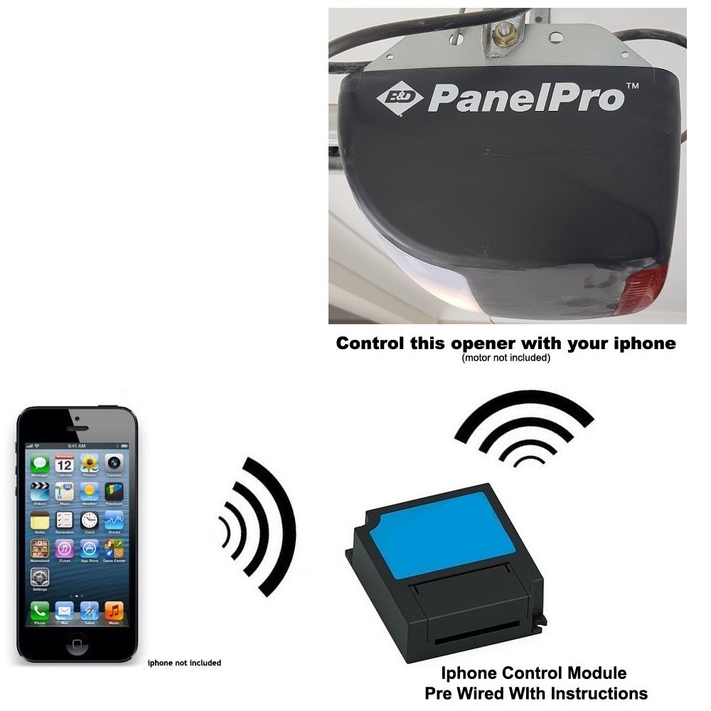 Iphone Remote Control Your B&D Panel Pro SDO4v1 Garage Door Motor eBay