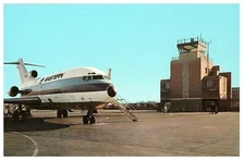 1960s Indianapolis Postcard WEIR COOK MUNICIPAL AIRPORT Eastern Airlines Plane