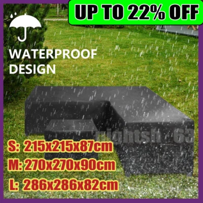 Waterproof L-Shape Garden Furniture Cover Heavy Duty Rattan Corner Outdoor Sofa
