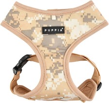 Puppia Dog Soft Harness No Pull Sentinel Khaki Camo Beige Small or XL
