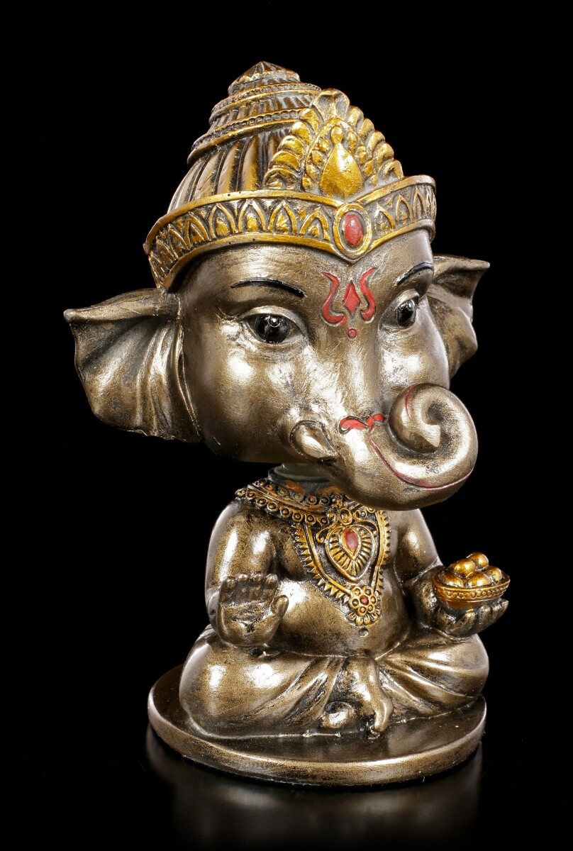 Ganesha Bobblehead Figure - Indian Mythology Deity Decoration
