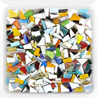 Irregular Crystal Glass Mosaic Tiles, 9Oz Art Craft Supplies for Adults, Perfect