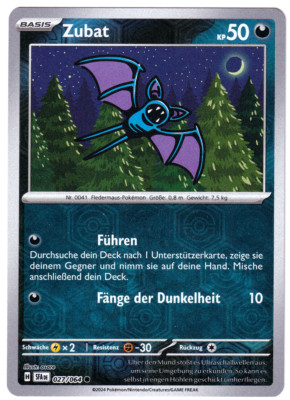 Pokemon Karte: Zubat Reverse 027/064 Nebel der Sagen SFA Deutsch NM