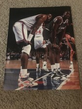 Vintage 1992 PATRICK EWING NIKE AIR FORCE Shoes Poster Print Ad WHITE 1990s