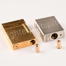 Dual Gas Refill Adapters for ST Dupont lighter Line 1/2 Gold/Yellow Cap