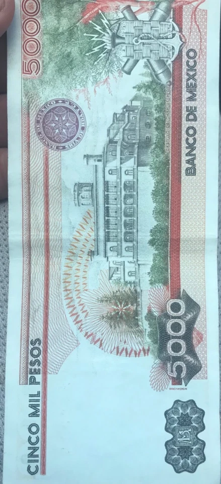 5000 Pagara Cinco Mil Pesos A La Vista Al Portador 1985 年 7 月 19 日 — 第 2/2 张图片