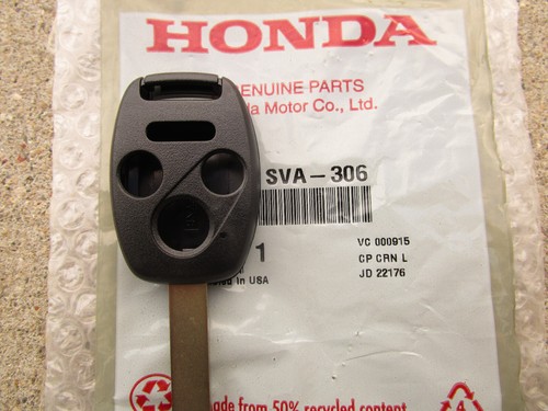 08 - 12 HONDA ACCORD UNCUT MASTER KEY REMOTE TRANSMITTER HOUSING CASE OEM NEW - Picture 4 of 5