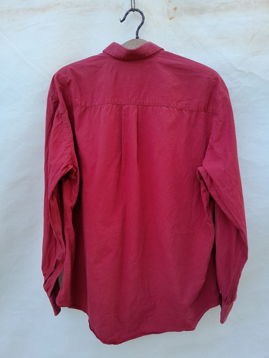 Burberry London Shirt Men's Extra Large Burgundy Nova Check Burberry London Shirt Men's Extra Large Burgundy Nova Check