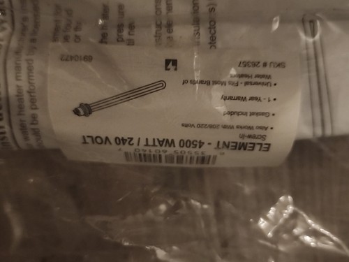 Screw In Universal 4500 Watt Water Heater Element BRAND NEW SEALED - 第 2/7 張圖片