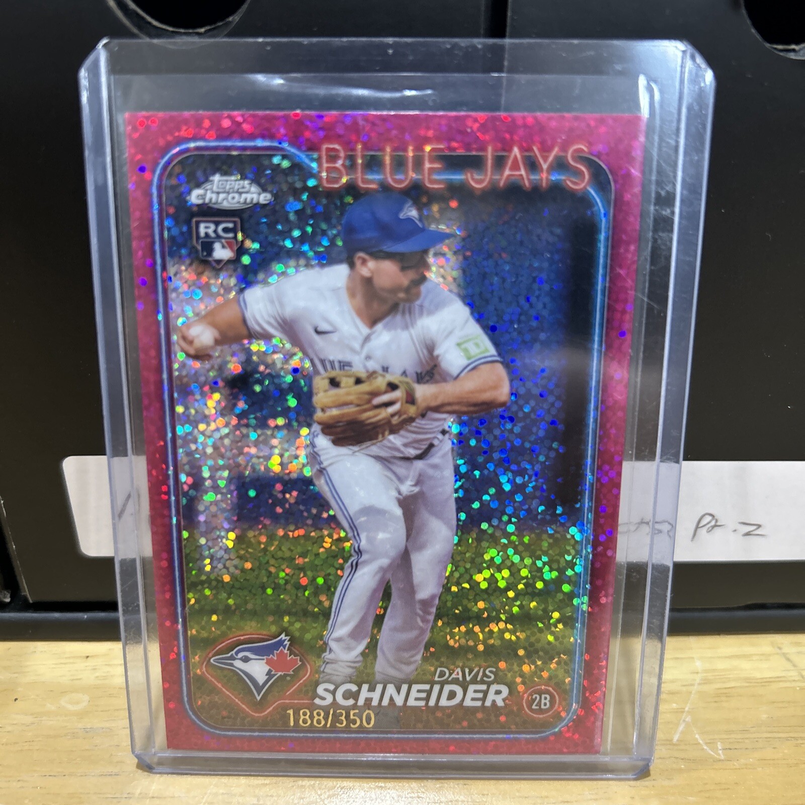2024 Topps Chrome - Magenta Speckle Refractor #290 Davis Schneider /350 (RC)