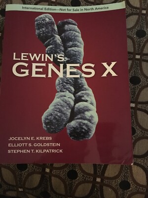 Lewin's Genes X 10E International Version by Krebs (2011, Paperback, Revised)