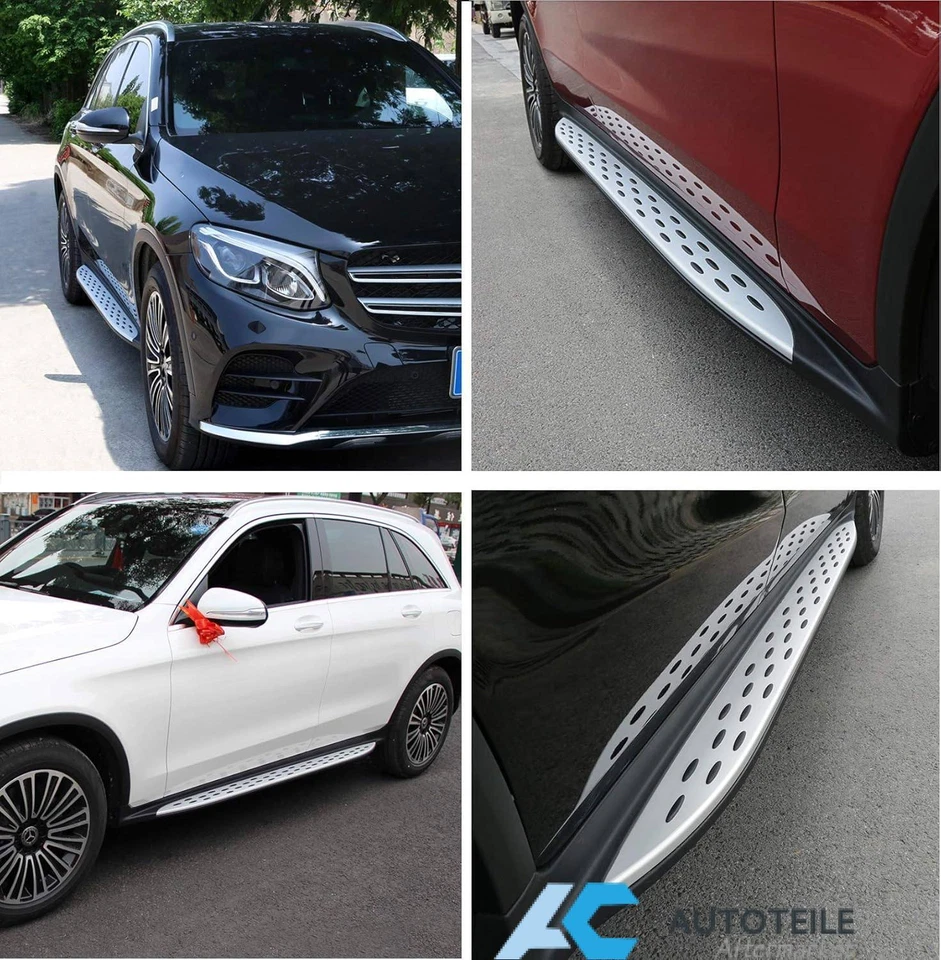 Trittbretter Seitenbrett für Mercedes Benz GLC X253 SUV & C253 Coupe Silber - Bild 3 von 4