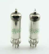 New Qty 2 SYLVANIA JHS 0A2WA Matched Pair 1963 Military Tubes Halo Getter NOS