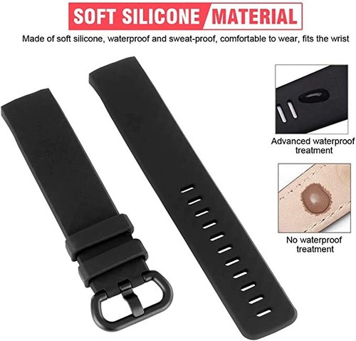 Fitbit Charge 3 4 Watch Soft Silicone Replacement Band Strap Diamond Texture AU - Picture 7 of 32