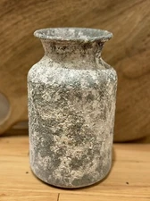 Metal 8"H Farmhouse Textured Bouquet Vase