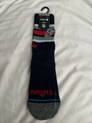 Stance NFL Backfield New England Patriots Men's Crew Socks L (9-13) NEW