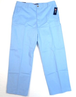 Chaps Relaxed Fit Flat Front Blue Mitchell Pants Men's NWT | eBay