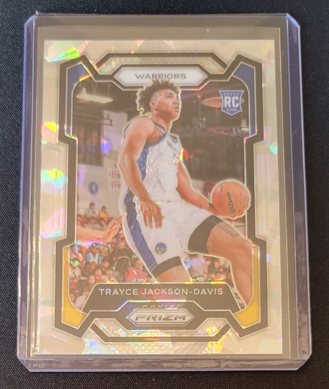 Trayce Jackson-Davis 2023-24 Panini NBA Prizm Silver Cracked Ice #148 Rookie RC