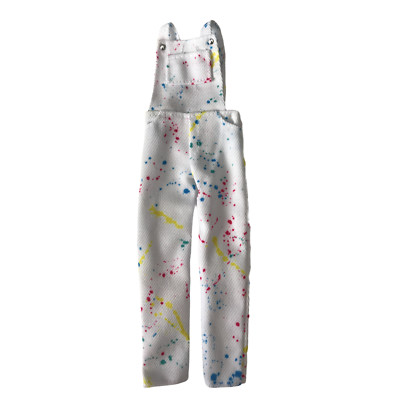Creatable World Doll Fashions Clothes White Paint Splatter Overalls Pants
