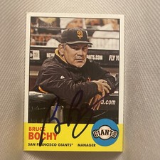 2012 Topps Heritage 258 Bruce Bochy  Signed Auto Giants Rangers manager sp HOF?