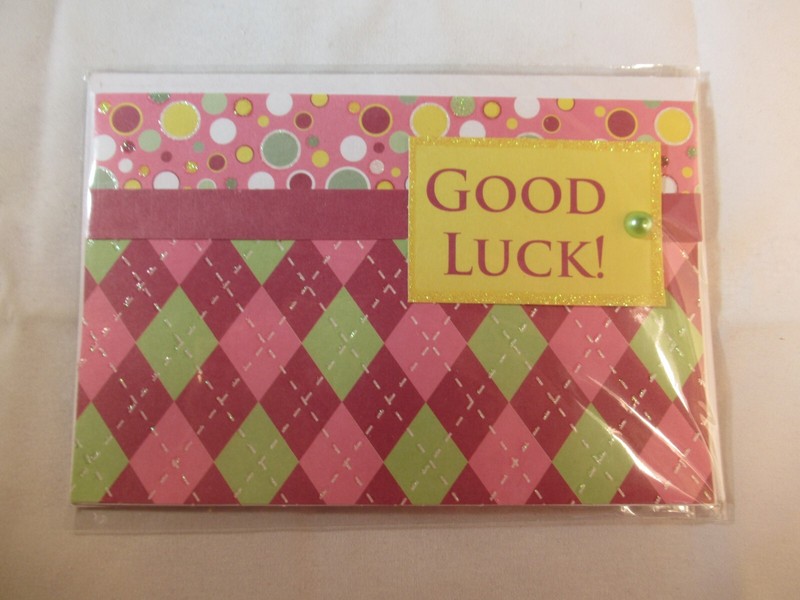 GOOD LUCK HANDMADE GREETING CARDS WITH ENVELOPE#1