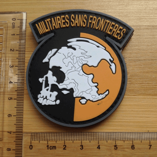 3D PVC METAL GEAR SOLID MGS PEACE WALKER MILITAIRES SANS FRONTIERES PATCH - Picture 3 of 6