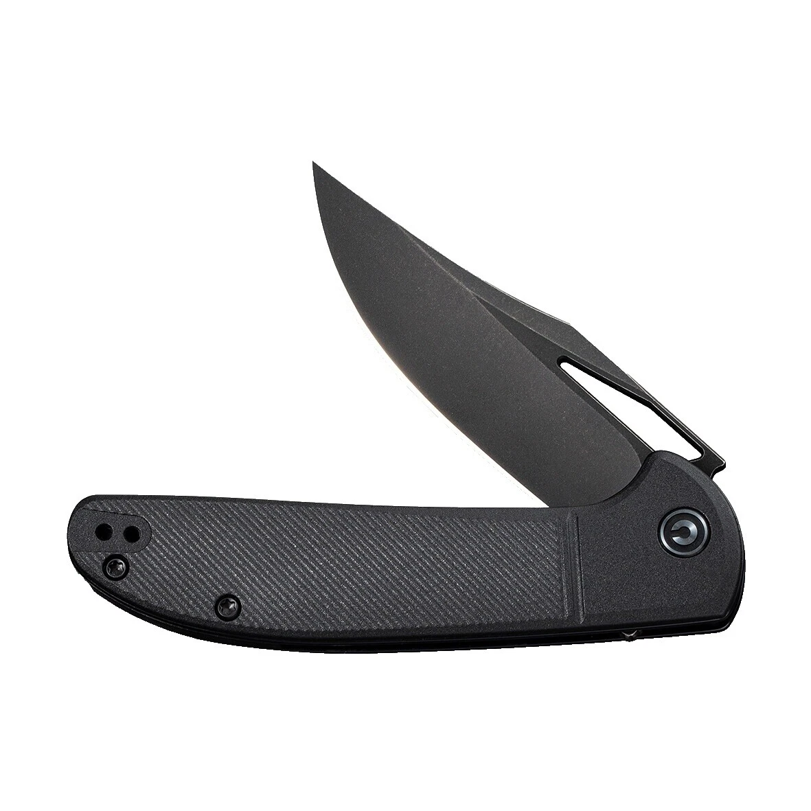 Black Clip Point Rubber Handle Collectible Folding Knives