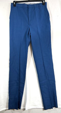 Riverside Men's Tropical Blue Uniform Pants Trousers 32W Unhemmed 37" Inseam