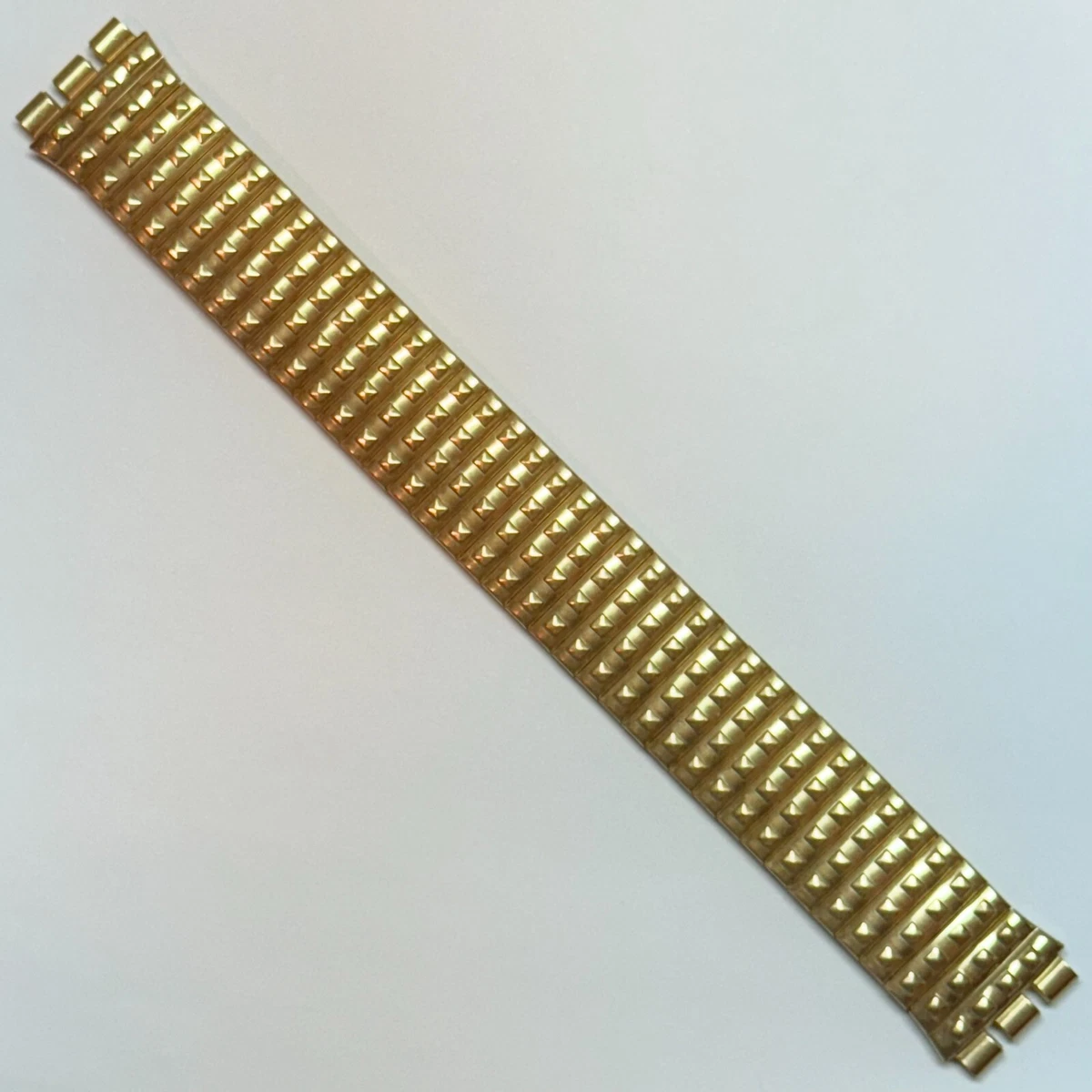 Bracelet De Montre élastique Minott En Acier Inoxydable Plaqué Or Jaune - Neuf Avec étiquettes