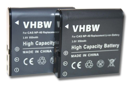 Vhbw Batteria Sostitutiva Per Casio NP-110, NP-160 | Li-Ion 750mAh, 3.6V Per Fotocamera Digitale
